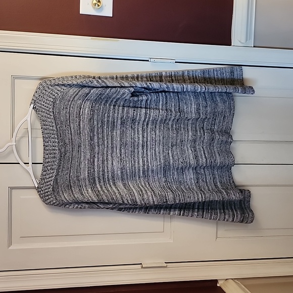 Croft & Barrow Woman Girl Junior Plus Size XXL grey white sweater lightw… - Picture 2 of 5